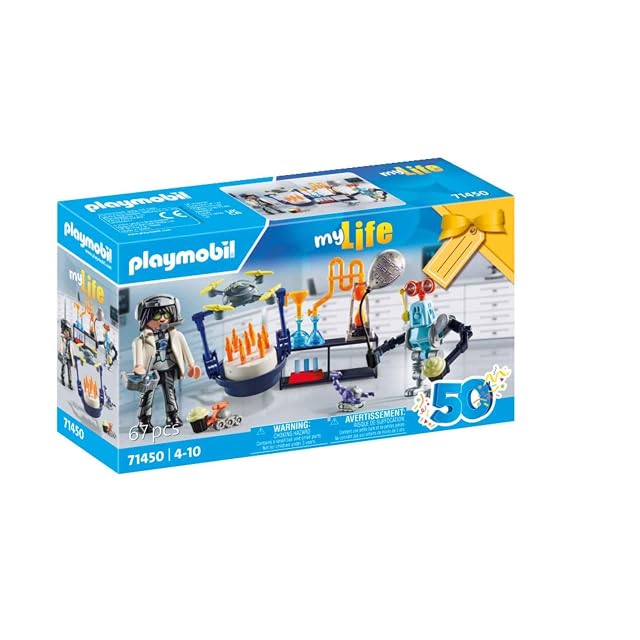 Foto 4 de 5 de PLAYMOBIL myLife 71450 Investigador con Robots, Fiesta temática de Ciencia en el Laboratorio