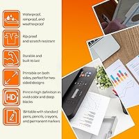 Vista 4 de TerraSlate Papel impermeable de 8 milésimas de pulgada de grosor de 11 x 17 pulgadas, resistente a la intemperie, a prueba de rasgaduras, compatible