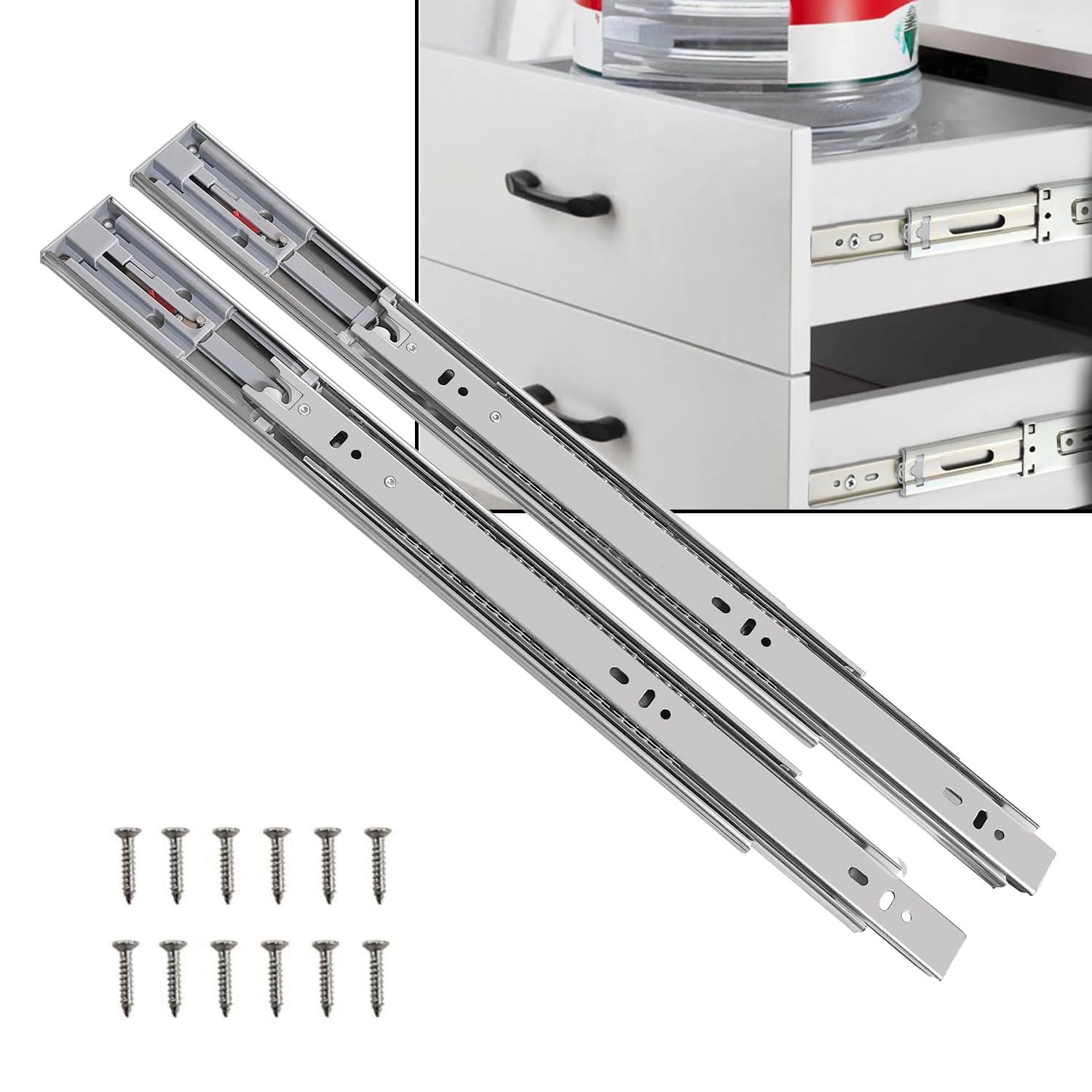 Volo Telescopic Drawer Slides - Push to Open -13 Volo Telescopic Drawer Slides - Push to Open -13