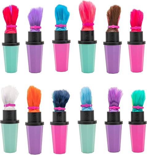 Miniatura 20 de Glam Crush Crush-It Girls - Muñecas de 3 pulgadas, estuche de cepillo, aplastamiento de sombra de ojos, 1 misterioso glamuroso, pasador de pelo,