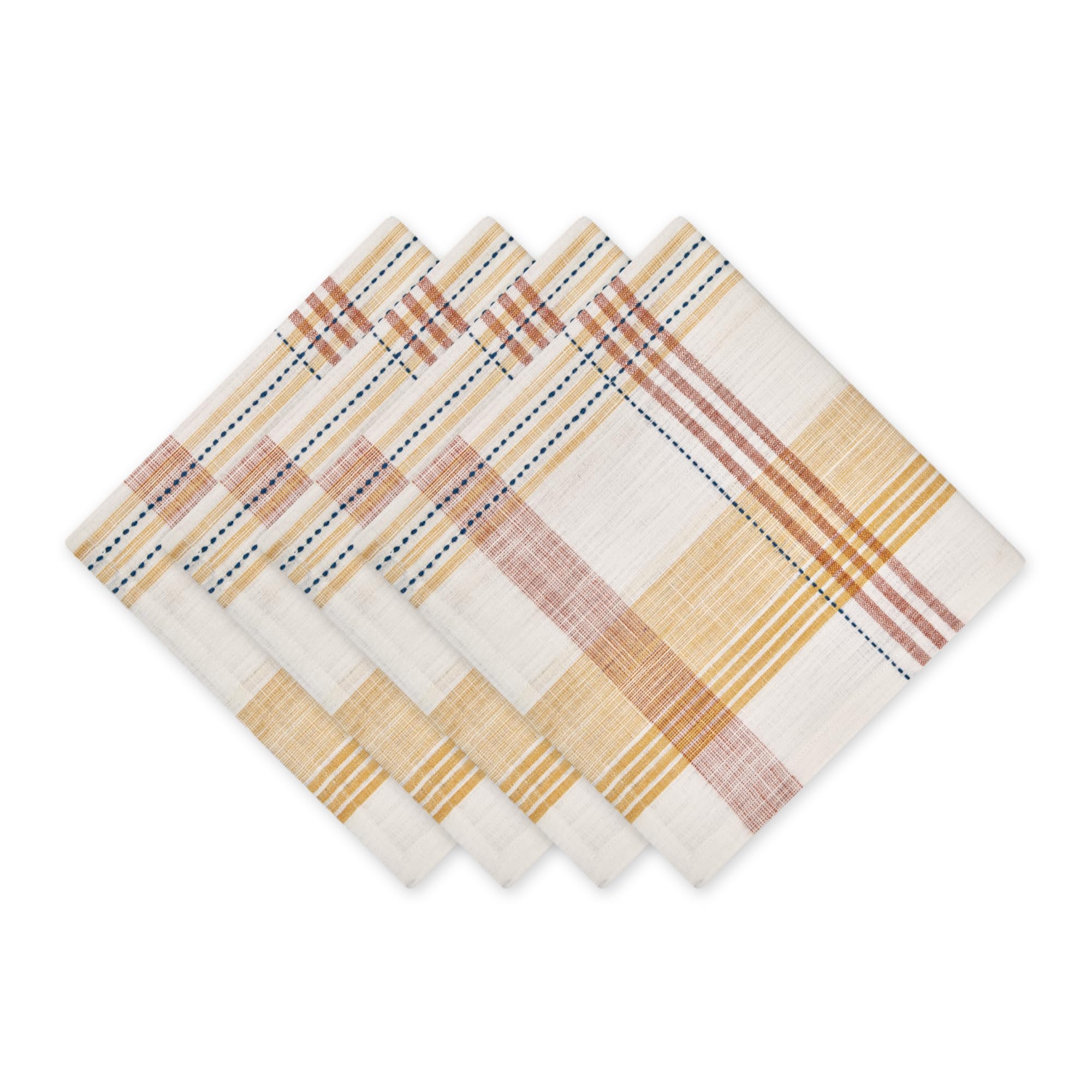 Serviettes de table en coton pour repas de jardin en famille DII