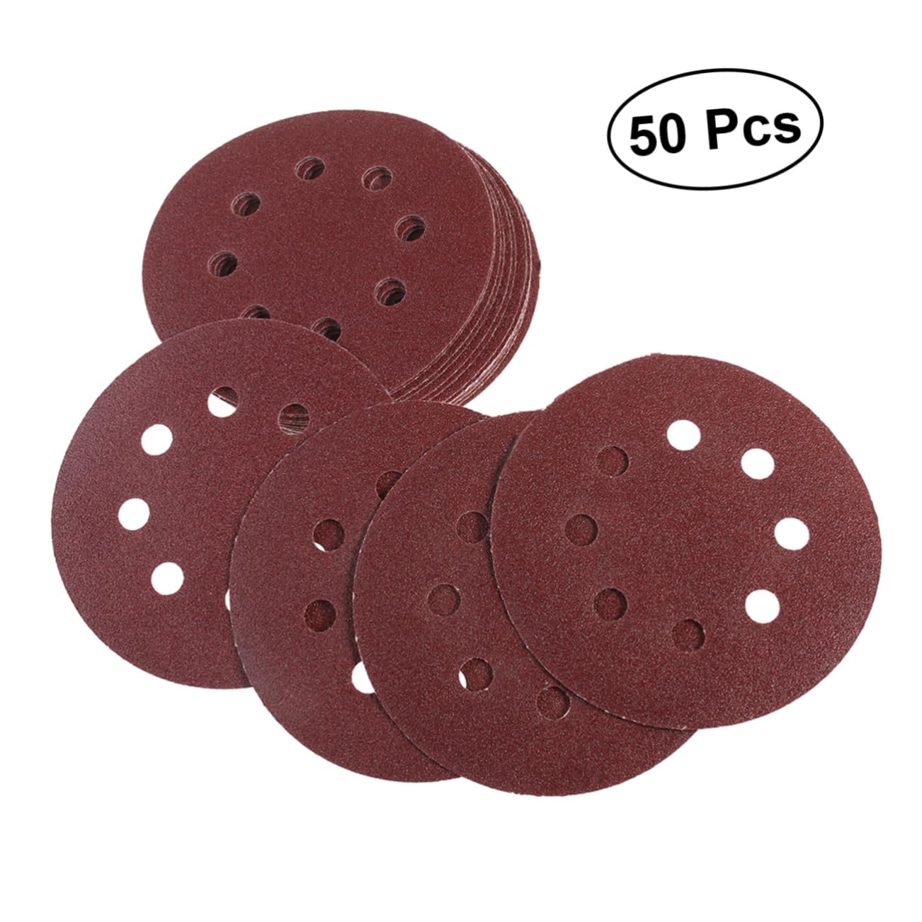 50pcs Hook and Loop Sanding Discs Grit Sandpaper Pads for Woodworking Compatible and More Dustless Design for Efficient Sanding