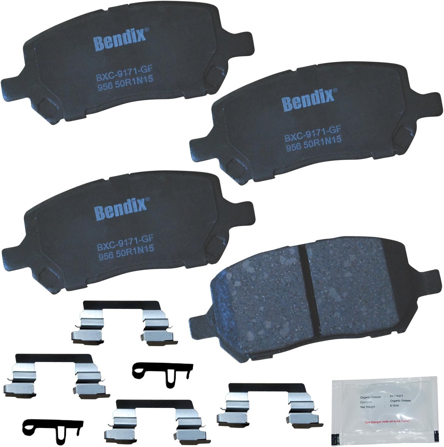 Bendix Priority1 CFC956 Ceramic Front Brake Pads for Chevrolet Cobalt 2010-2005, Pontiac G4 2006-2005, G5 2010-2007, Pursuit 2006-2005, Saturn Ion 2007-2003