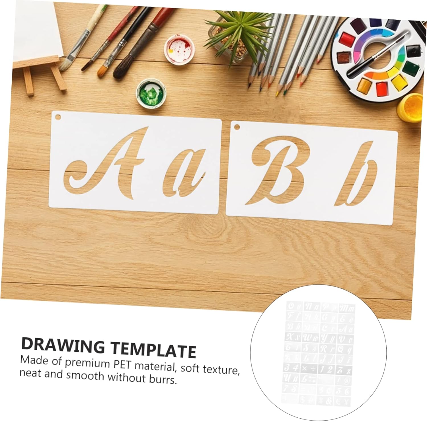 1set Reusable Alphabet Stencil Letter Number Symbol Template for Crafting Wall Art Projects Smooth for Easy Cleaning and Reapplication