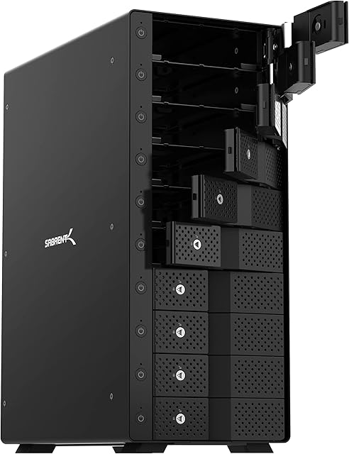 SABRENT 10 Bay 3.5 SATA Hard Drive Tray Less Docking Station (USB 3.2 Type C and Type A) (DS-UCTB)