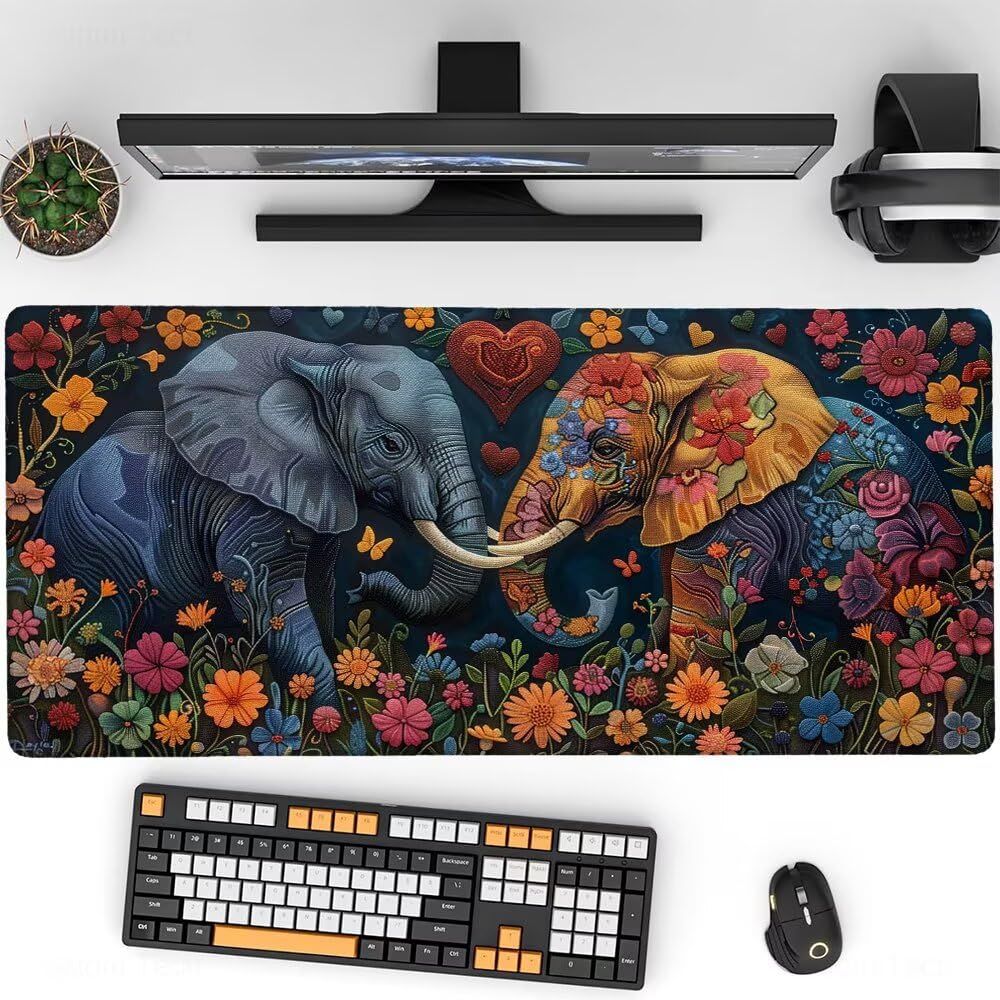 Alfombrilla Ratón XXL 900x400x3mm Mouse Pad Elefante 7-R91I5