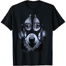 Wolf Paw Silhouette of a Grey White Wolf T-Shirt