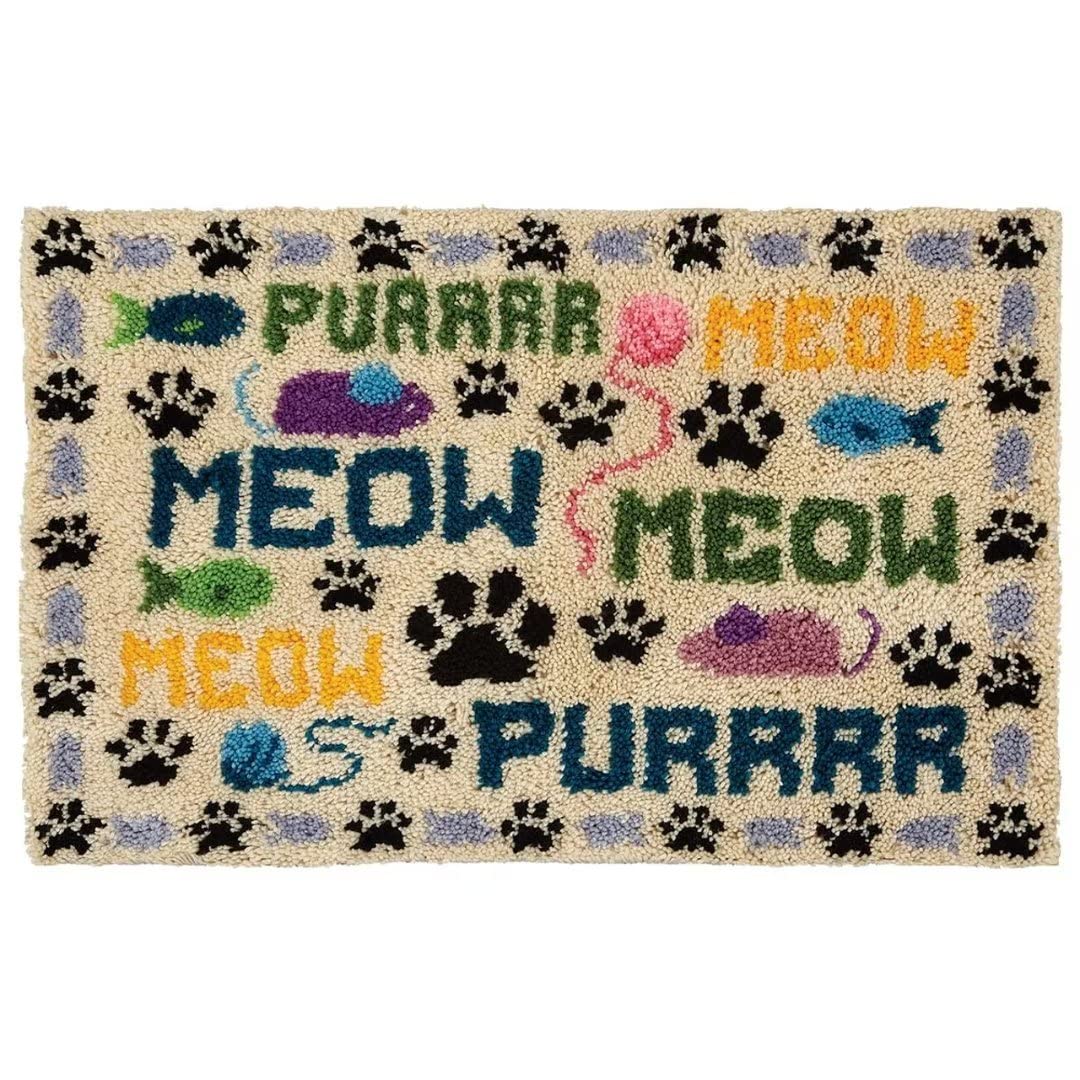 ROCKY&CHAO Myriad Choices Latch Hook Rug Kits, DIY Latch Hook Rug, Carpet Making Cushion