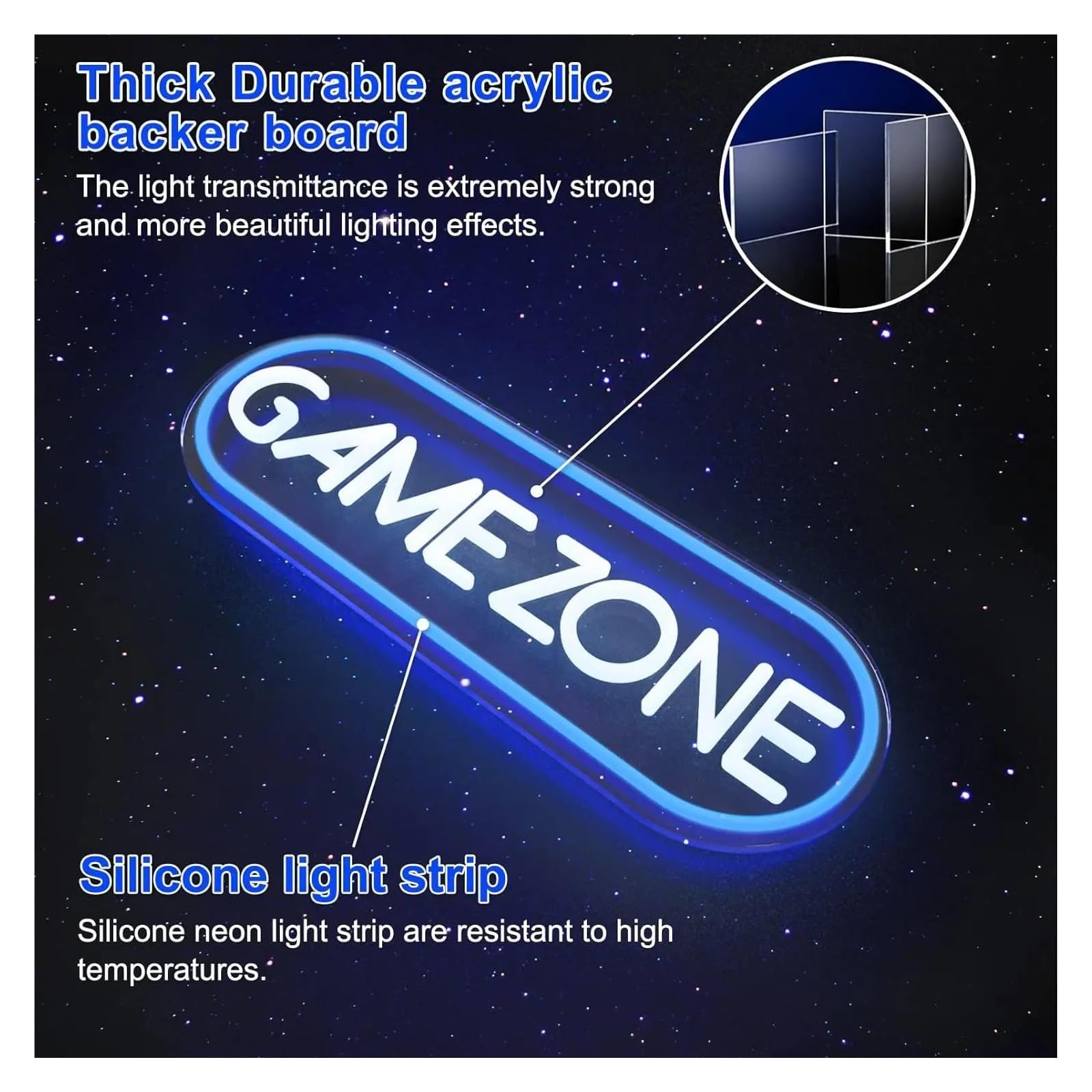 Luci al Neon Da Parete Insegne Al Neon Per Aree Giochi, Decorazioni Murali Luminose, Camere Da Letto, Sale Giochi, Insegne A Led Per Giocatori Ragazzi E Adolescenti