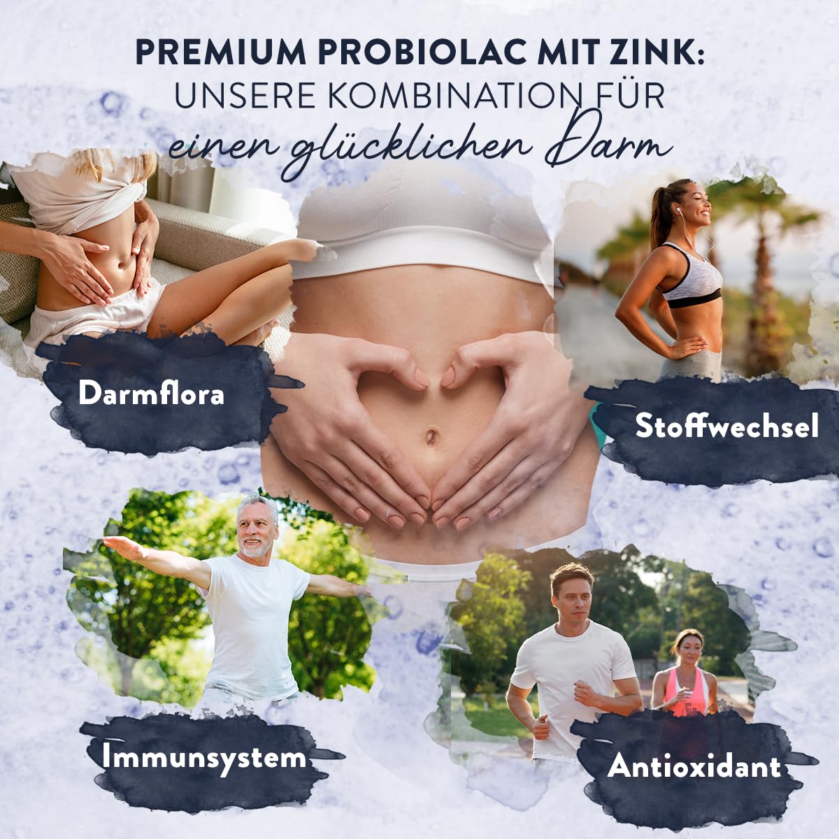 Premium Kulturen Komplex Darmflora 120MrdKBE, 30 Stämme Darmbakterien Probiotika: Lactobacillus Gasseri, Lactobacillus Reuteri, Lactobacillus Rhamnosus + Zink - 90 Stück (Packung mit 2)