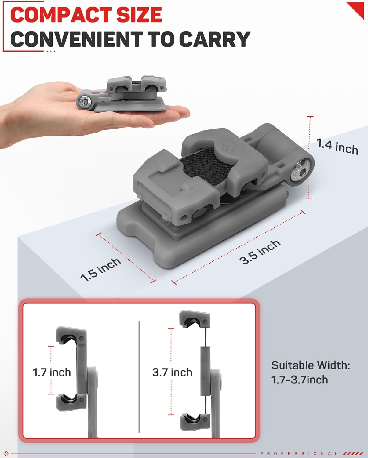 IFOOTAGE Universal Phone Tripod Mount Adapter with Cold Shoe, 360° Rotation Cell Phone Holder for Tripod, Selfie Stick, Desk Phone Stand with Adjustable Clamp, Gray