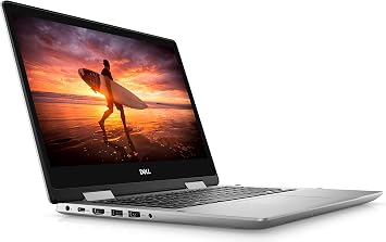 Dell Inspiron 14 5000 2 في 1 14 بوصة FHD شاشة تعمل باللمس قابلة للتحويل ( فضي ) Intel Core i5-8265U ، 8 جيجابايت من ذاكرة الوصول العشوائي ، 256 جيجابايت SSD ، Windows 10 Home
