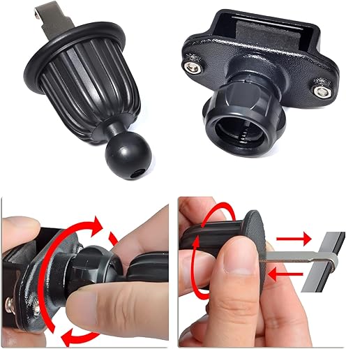 Miniatura 3 de HYS Soporte para cinturón de radio de 2 vías, soporte para automóvil, gancho de acero, soporte de ventilación de aire para Motorola, BaoFeng, Yaesu,