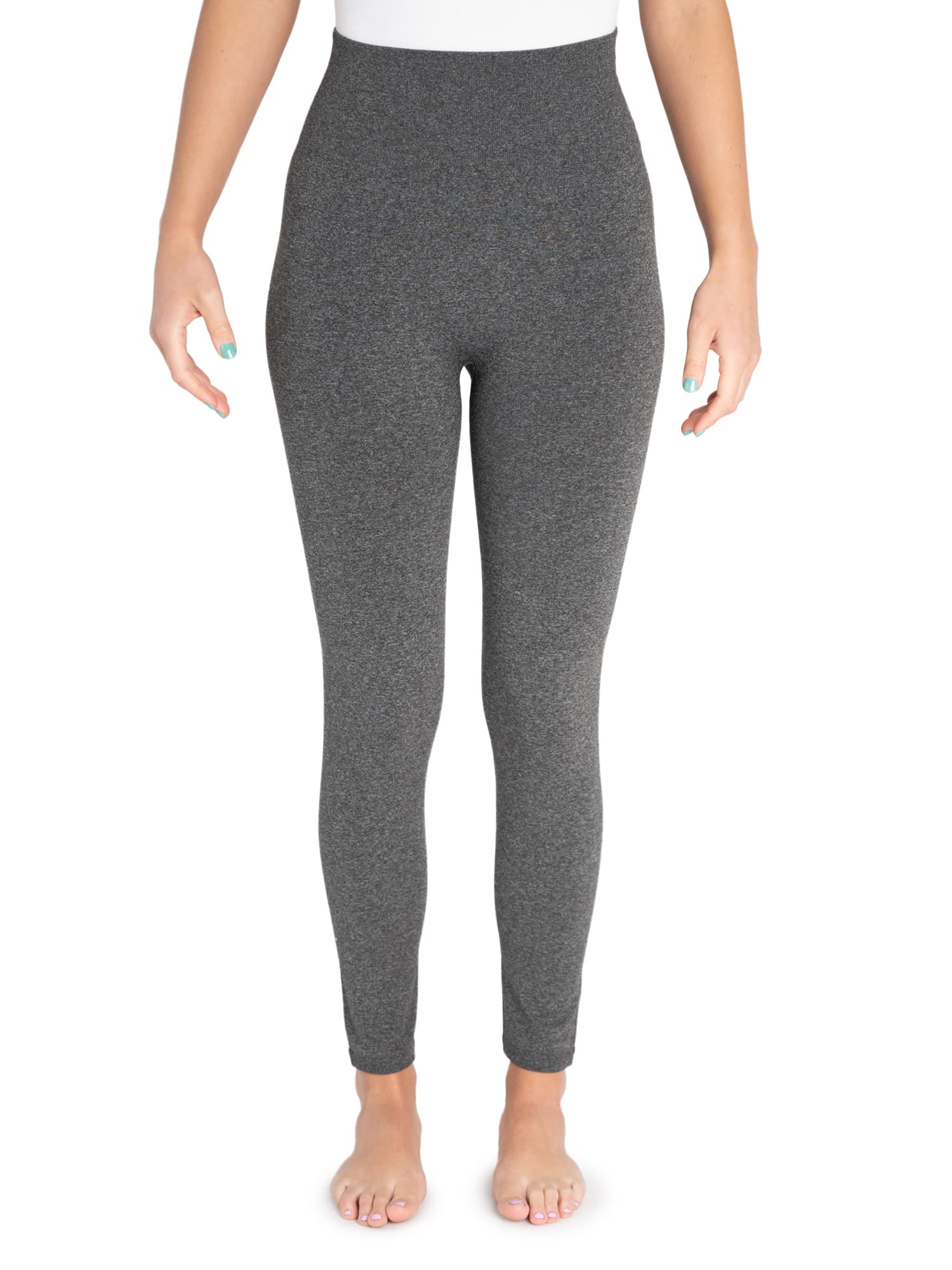 MUK LUKS Womens 4 High Waisted Fleece Lined Leggings