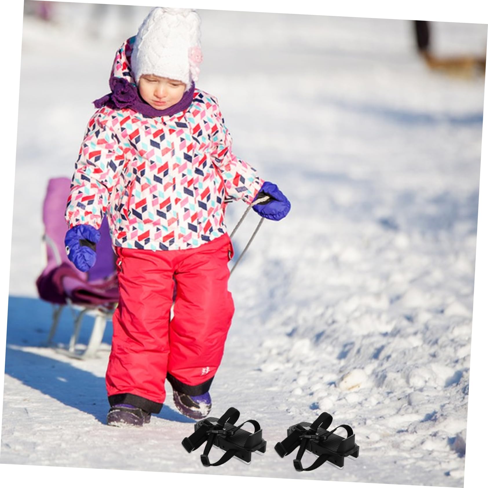Patins à Glace Réglables pour Filles Débutantes, 1 Paire, Noir