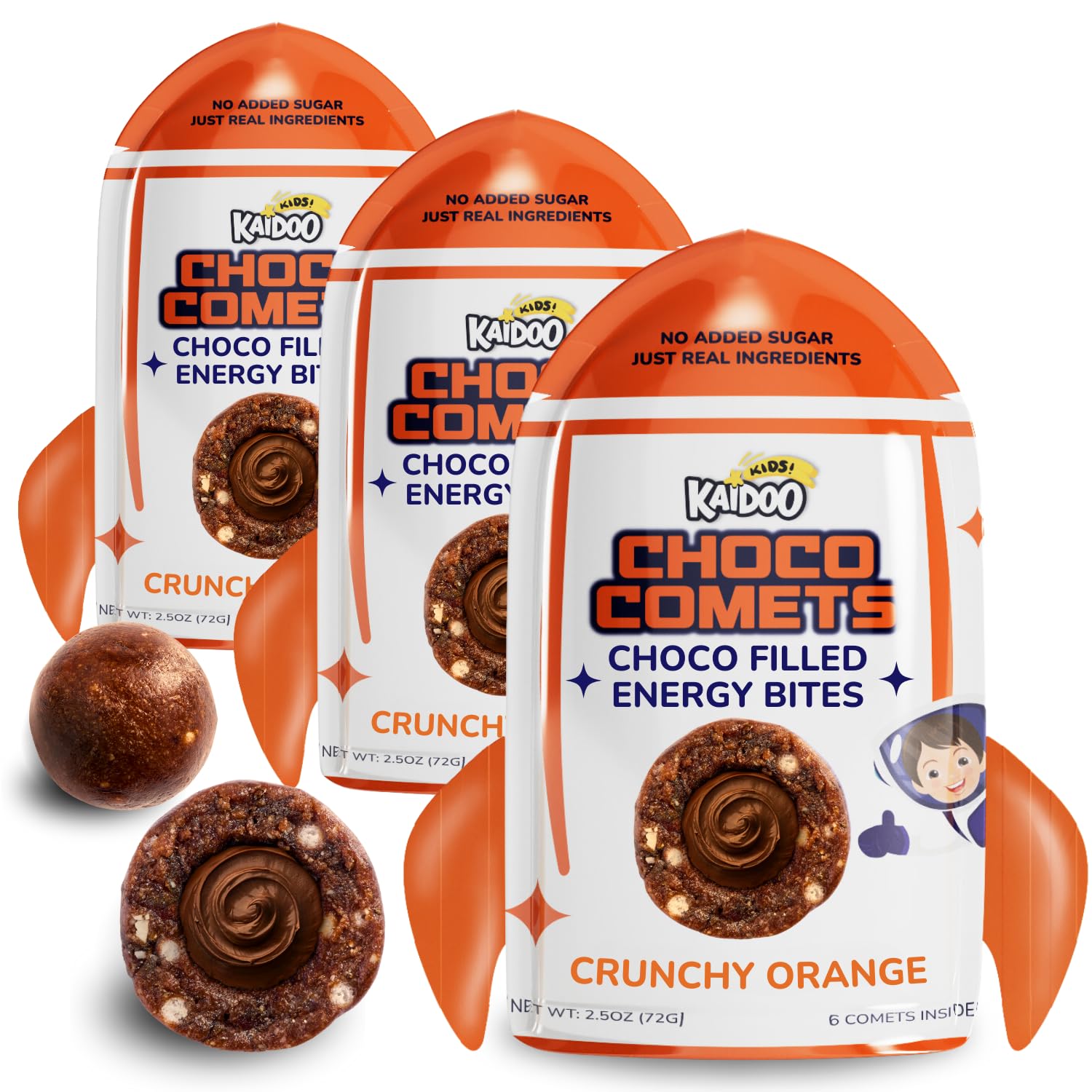 Chocoreto@ジャンクer 　　　　　　　　　　　　ULT WEAR Kaidoo Kids Choco Comets – Crunchy Orange Flavor 3 Pack, Chocolate