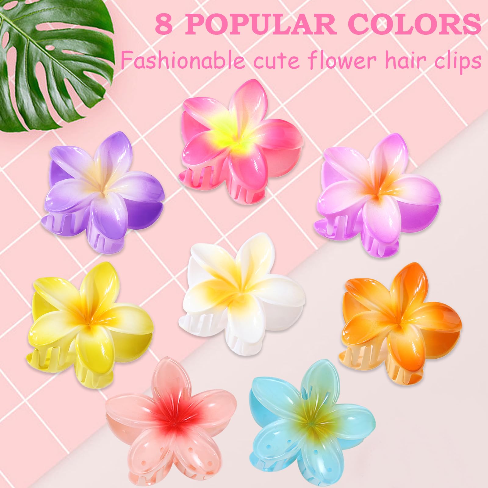Lot De 6 Pinces à Cheveux En Forme De Fleur - Acrylique, Pour Cheveux épais Ou Fins, Neuf