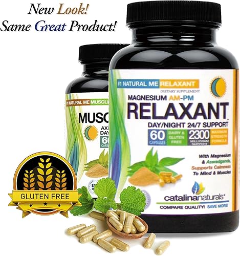 Miniatura 4 de Relajante natural 24/7 natural día/noche grande 2,300 mg de máxima fuerza relajante natural, más glicinato de magnesio - El embalaje puede variar