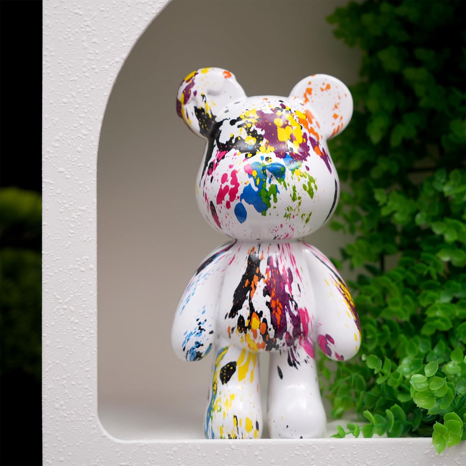 Abstract Bear Statue Decor for Home, Resin Animal Bear Sculpture Ornament for Bedroom, Living Room, Office on Table, Shelf and Cabinet (Type C)