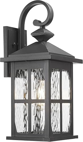 Miniatura 12 de Darkaway Lámparas de pared para exteriores, lámparas de pared para exteriores, accesorios de iluminación exterior, impermeable, negro, aplique de