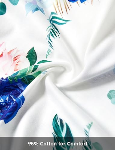 Miniatura 5 de PATPAT Conjuntos familiares a juego de manga corta con cinturón, estampado empalmado y camisetas casuales a juego