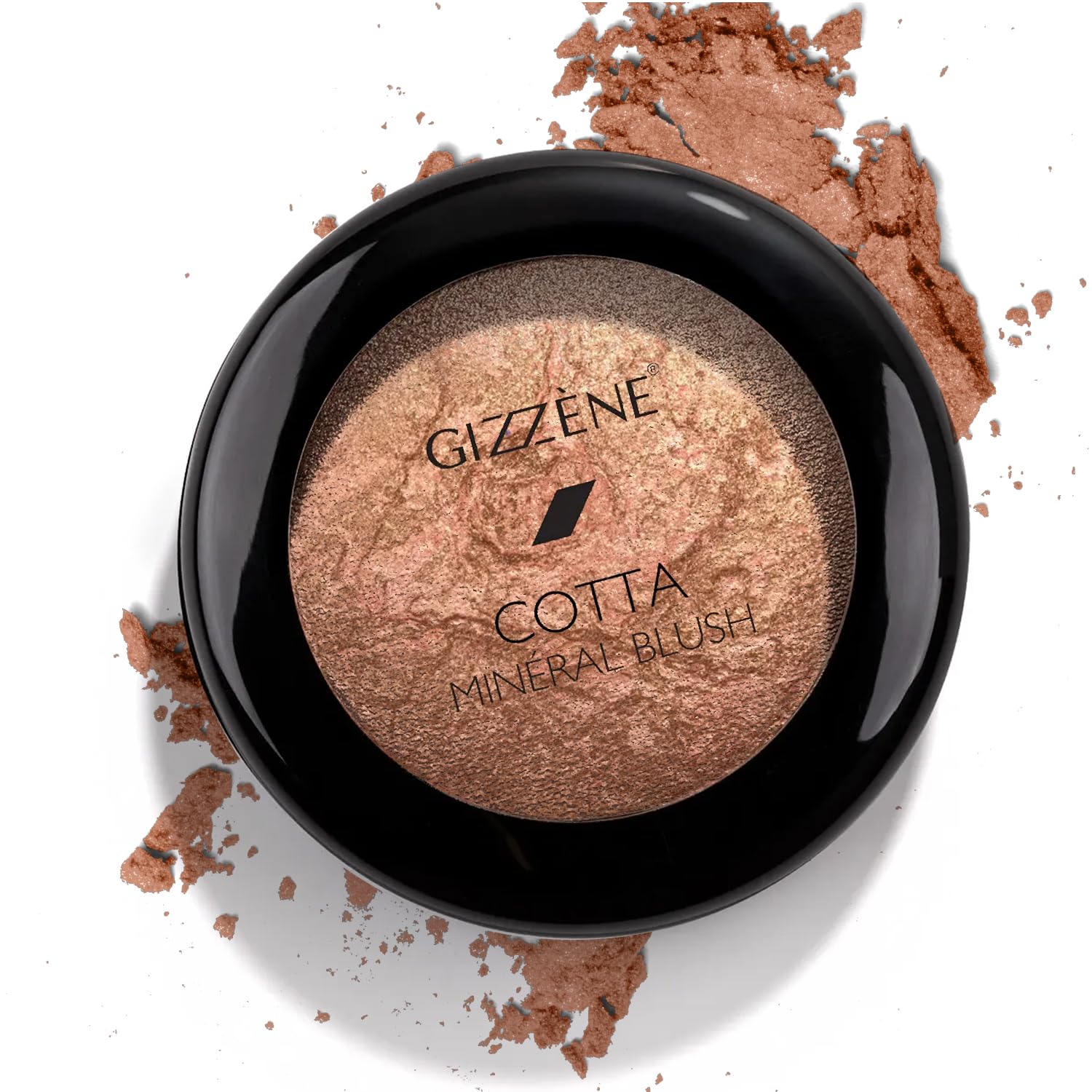 Mineral Blush Powder – Medium Coverage Terracotta Blush for Cheeks & Face with High Pigments for Shiny, Healthy Natural Finish – Buildable, Sweat Proof Makeup Blush (Sunshine) 0.8 Oz.