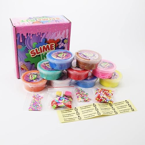 Miniatura 3 de Paquete de 9 unidades de slime de mantequilla para niñas, recuerdos de fiesta, elástico y antiadherente, juguete para aliviar el estrés para niños,