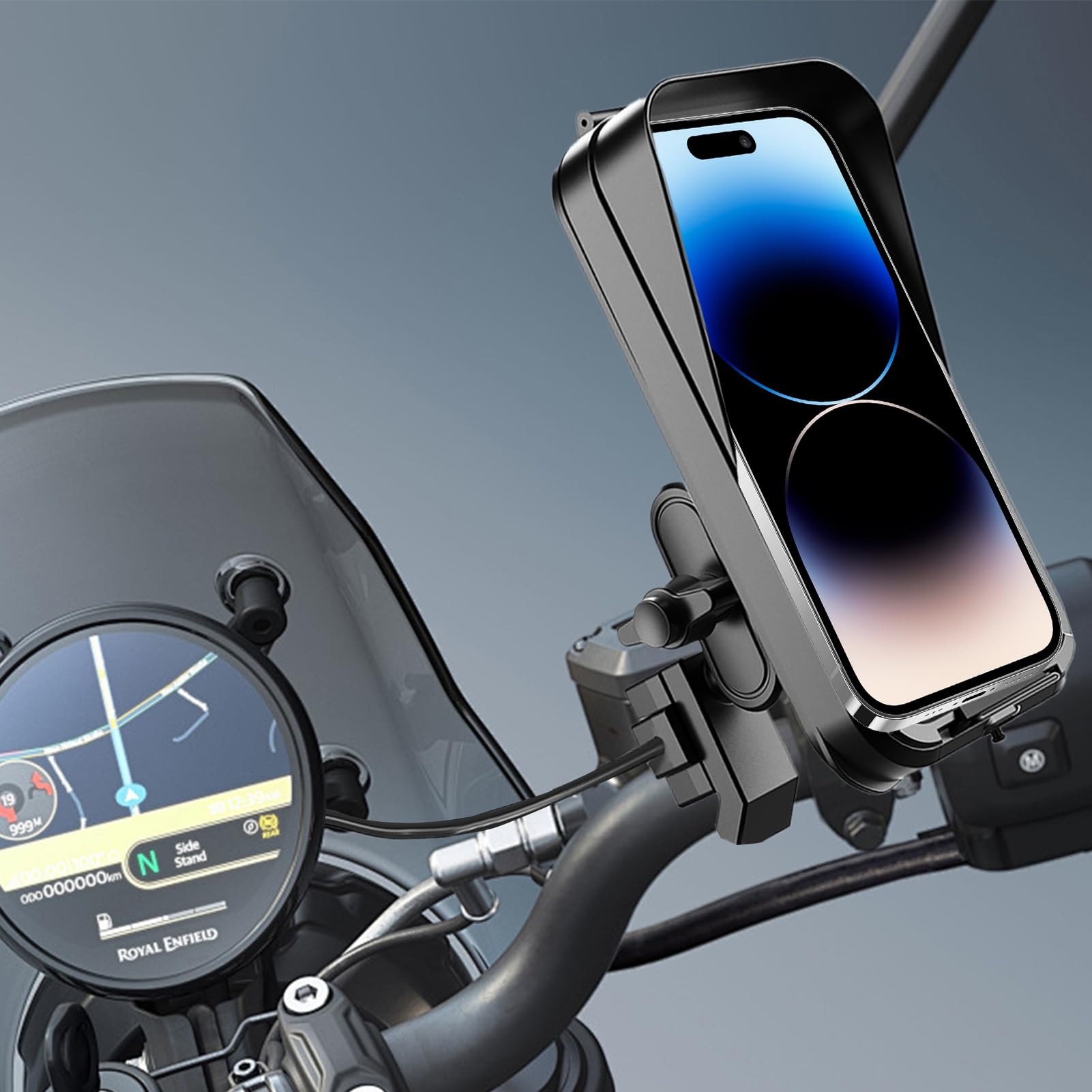 Uchwyt Na Telefon Do Hulajnogi Elektrycznej GPS Nawigacja Nagrywanie Wideo | Wodoodporny Uchwyt Na Telefon Z Osłoną Deszczową Nagrywanie Wideo Transmisja Na Żywo Do Roweru Motocykla Wycieczki Szos