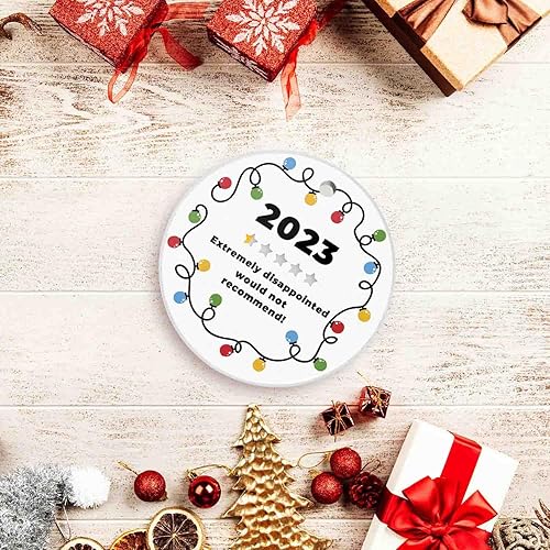 Miniatura 4 de Adornos divertidos para árbol de Navidad, decoración navideña colgante para oficina, 2023, no se recomienda