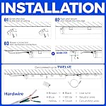 Barrina (6 Pack) T5 LED Shop Light, 2FT, 6500K (Super Bright White), Utility Shop Light, Ceiling and Under Cabinet Light, Corded Electric with Built-in ON/Off Switch
