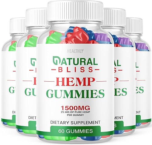 Natural Bliss - Gomitas Natural Bliss - Fórmula oficial - Gomitas de cáñamo Natural Bliss de mezcla premium NaturBliss gomitas de 25 mg de cáñamo