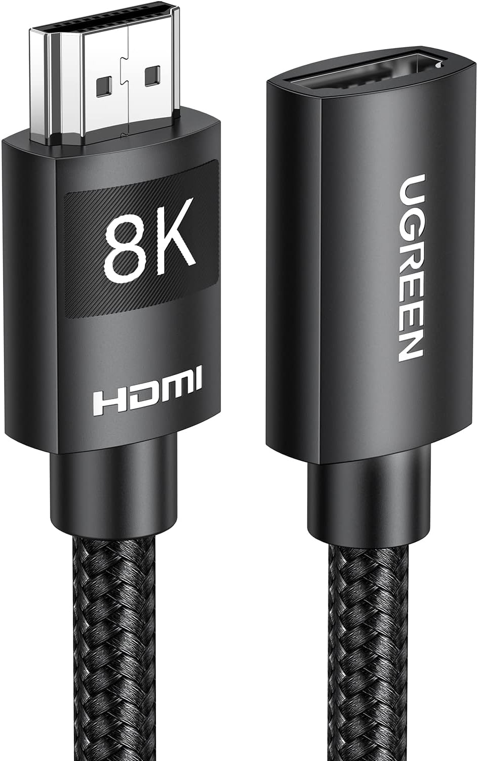 8K HDMI Extension Cable HDMI 2.1 Extension Cord 48Gbps 2.1 Extension Cable 8K@60Hz 4K@120Hz 3D HDR eARC Support Compatible with MacBook Pro 2021/TV Stick/Xbox/PS5/HDTV/PC Male to Female 0.5M
