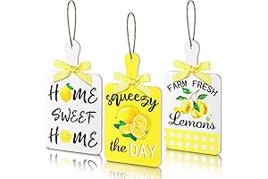 Yookeer Lemon Wall Decor for Kitchen: Rustic Charm for Your Culinary Haven