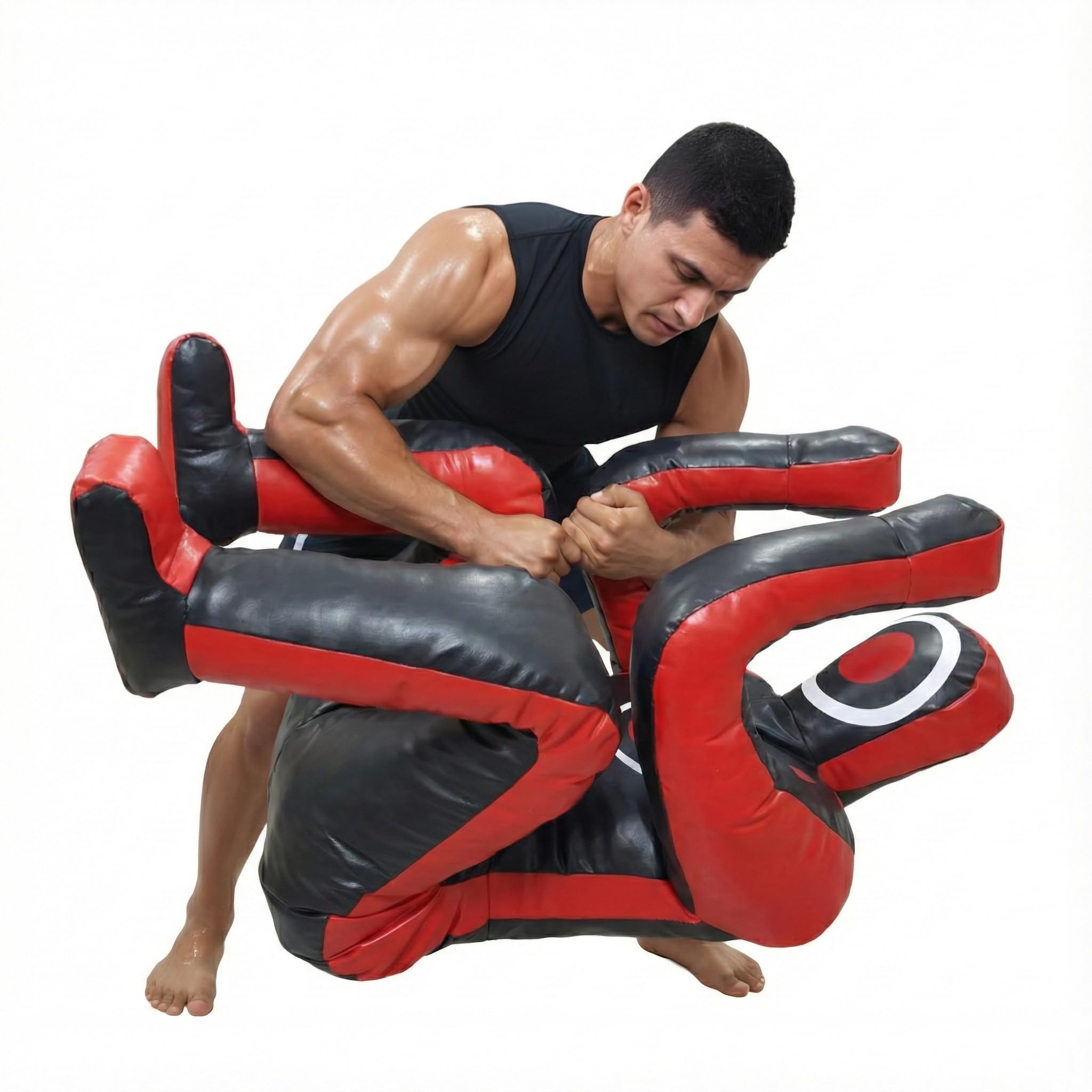 Shelly MMA Grappling Manichino Autodifesa Formazione Judo Punching Bag Dummy BJJ Wrestling Dummy Seduto Posizione difensiva Brasiliano JIU Jitsu Submission Tessuto Vinile 170 cm