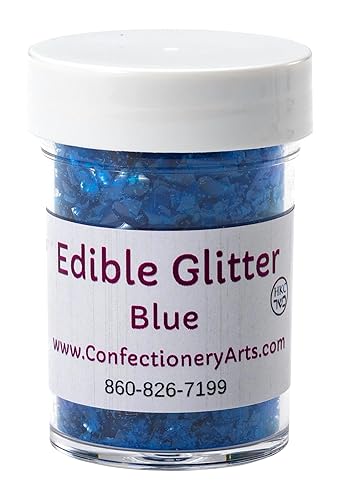 Sweet Eva's Comestible azul brillante: brillo / brillo / escamas para decoración de pasteles y cupcakes / chispas / formas / kosher / decoración