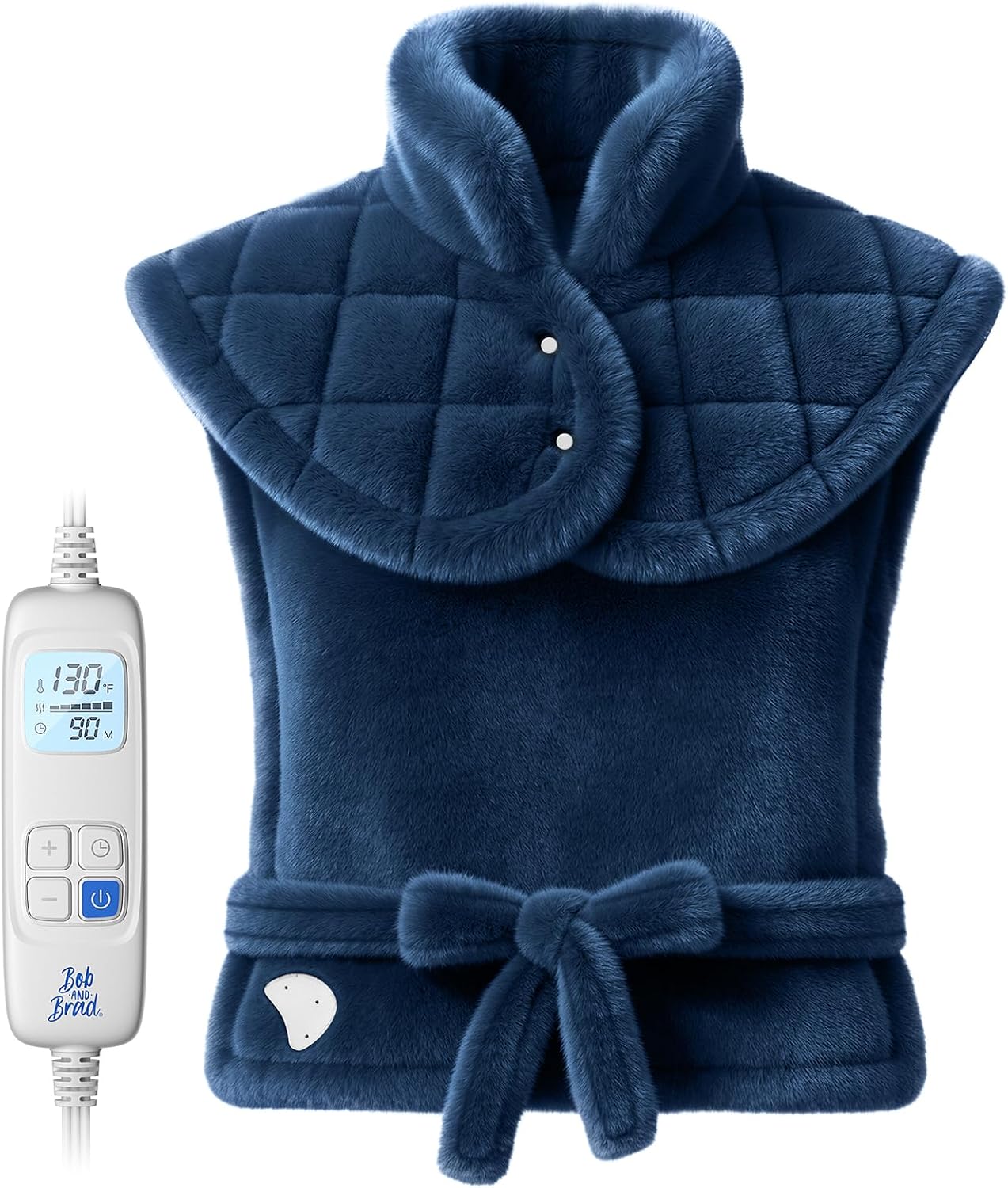 BOB AND BRAD Heating Pad for Neck, Shoulders, and Back, FSA Eligible HSA Eligible Electric Heat Pad, Edge-Weighted Design, Fast Heating, ETL Certified, Gift for Women Men 24″x33″
