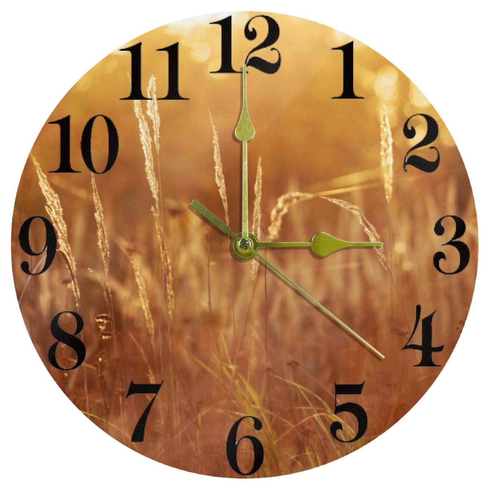 Horloge murale ronde silencieuse à quartz pour maison et bureau moderne