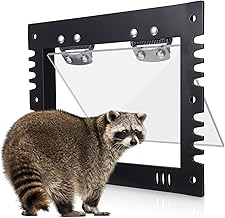 1 Pack Raccoon One Way Excluder Door Inimitable Outside Live Trap Raccoon Repellent Dog Proof Eviction Possum Trap for Attics Home Farms(10.6" X 8.3" X 0.8")