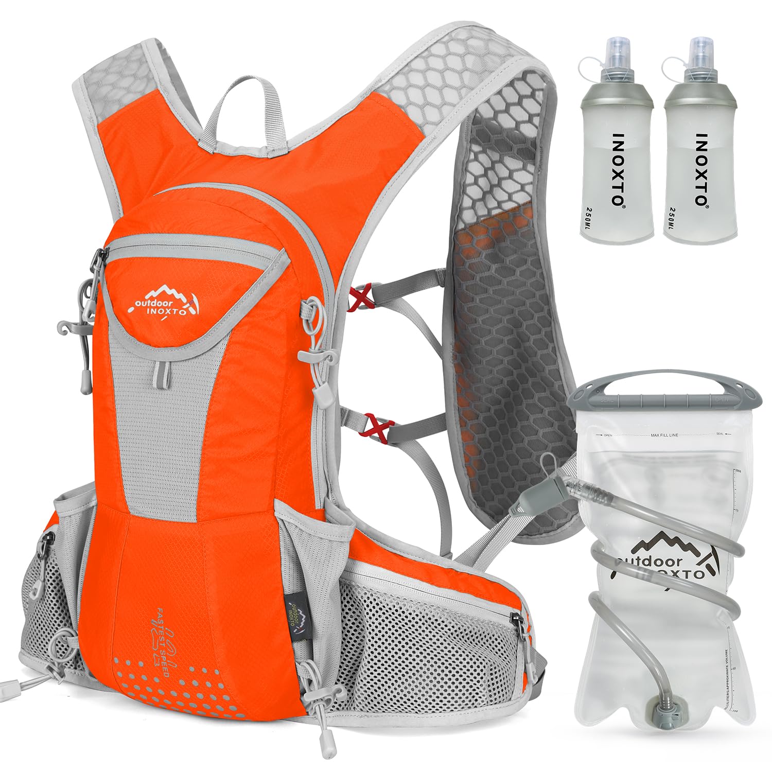 Hydration Pack Backpack, Lightweight Water Backpack with 2L Hydration Bladder Daypack for Men Women,Running Hydration Vest for Trail Running Hiking Cycling Race Climbing