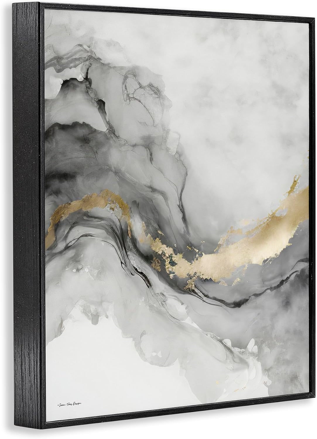 Stupell Industries Grey & Glam Geode Framed Giclee Art Design by Seven Trees Design