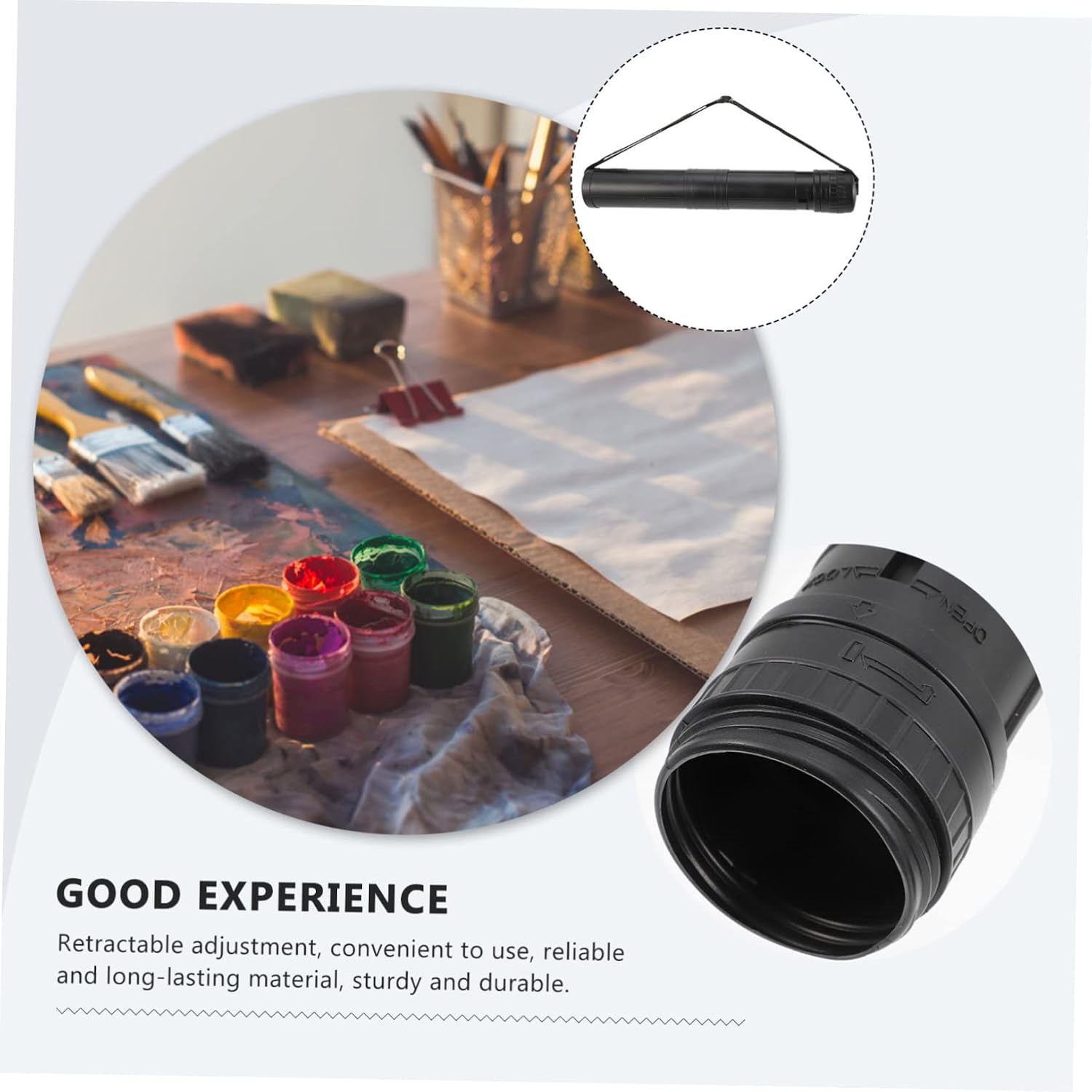 Telescoping Drafting Tube Expandable Artwork Carrying Storage Tube for Documents Blueprints and Posters Durable Design for Artists and Architects