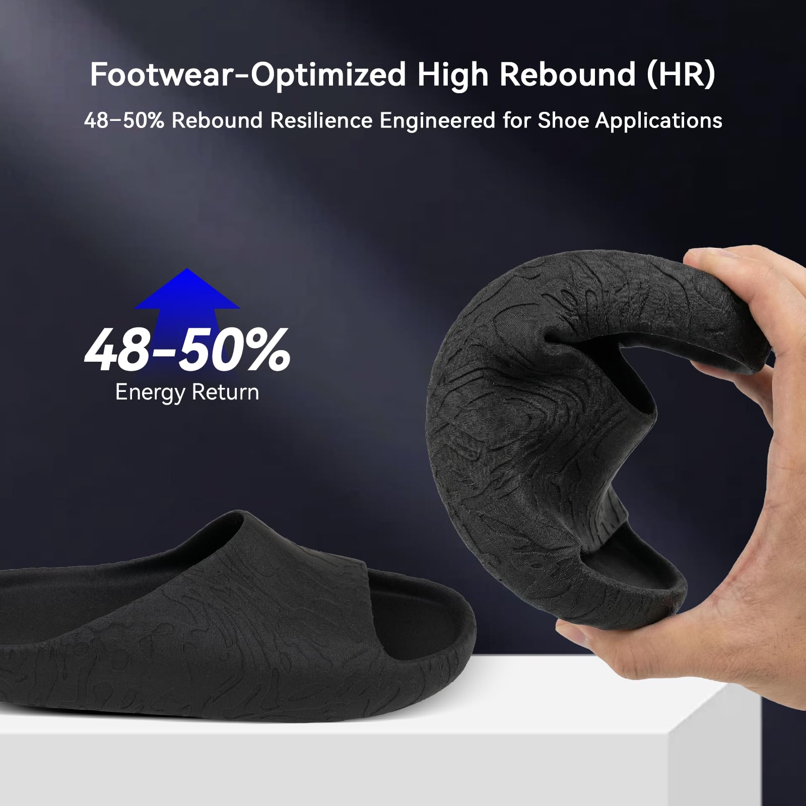 Siraya Tech Roamr TPU Air HR 80A Filamento para impresora 3D (Negro, 800 g) | 48-50% Alto rebote, Flexible espumado, 64A-80A Dureza variable, Acabado mate, para Calzado, Mediasuelas, and Ortesis