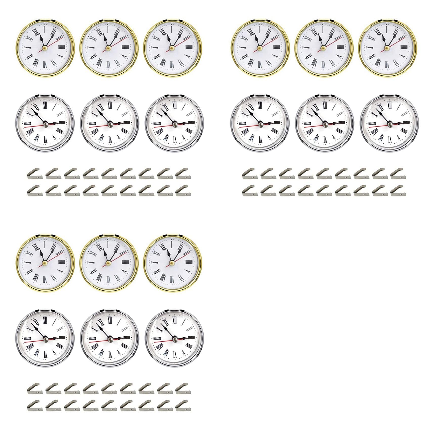 Vjsujehgy 18Pcs Clock Parts for Clock Resin Mold,Clock Pieces for Clock Epoxy Casting Resin Mold