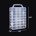 Dice Storage Case With Removable Dividers Holding up to 830 Dice, Handle for DnD and RPG Games - Great for Collectors (Tranparent)