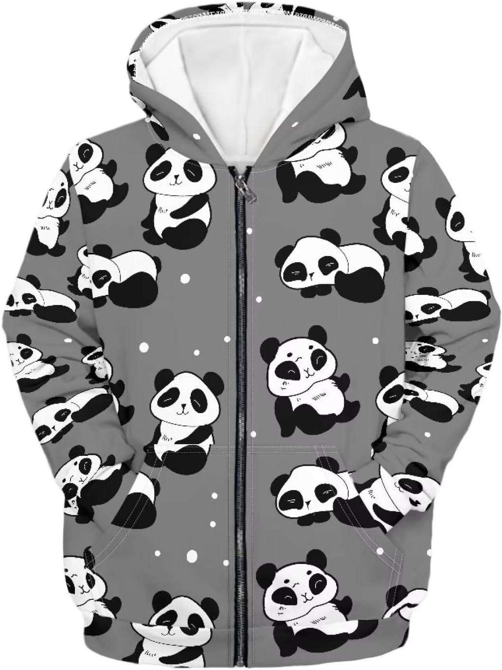 COEQINE Kids Long Sleeve Hooded Sweatshirt Full Zip Up Hoodie with Pockets for Boys Girls Size S-XL
