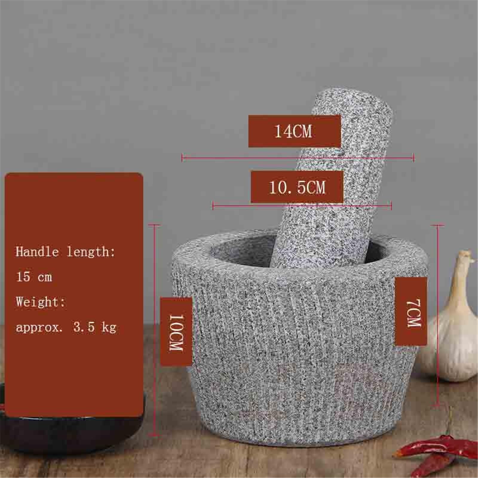 Set pestello e mortaio, macina spezie, erbe, diametro 10,5 cm Salse