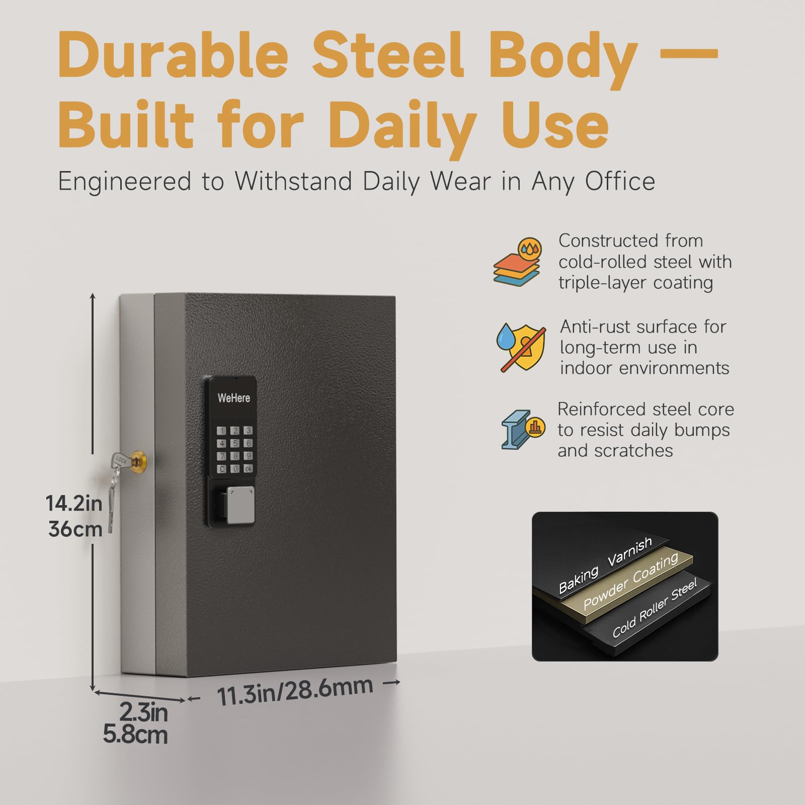 Snapklik.com : DiDiHere 32-Key Smart Key Lock Box (Plus) Wall Mount ...