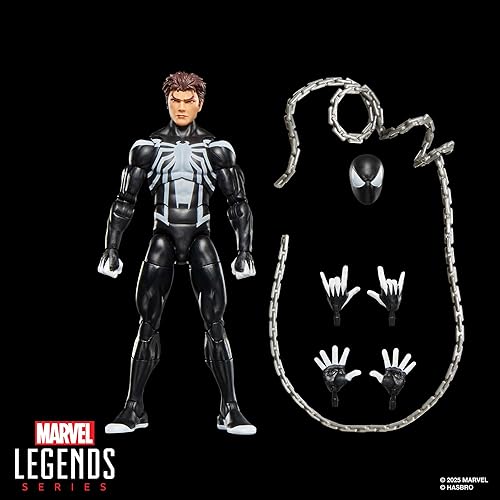 Miniatura 7 de Marvel Legends Series Spider-Venom, Retro Cardback Spider-Man Comics Figura de acción coleccionable a escala de 6 pulgadas