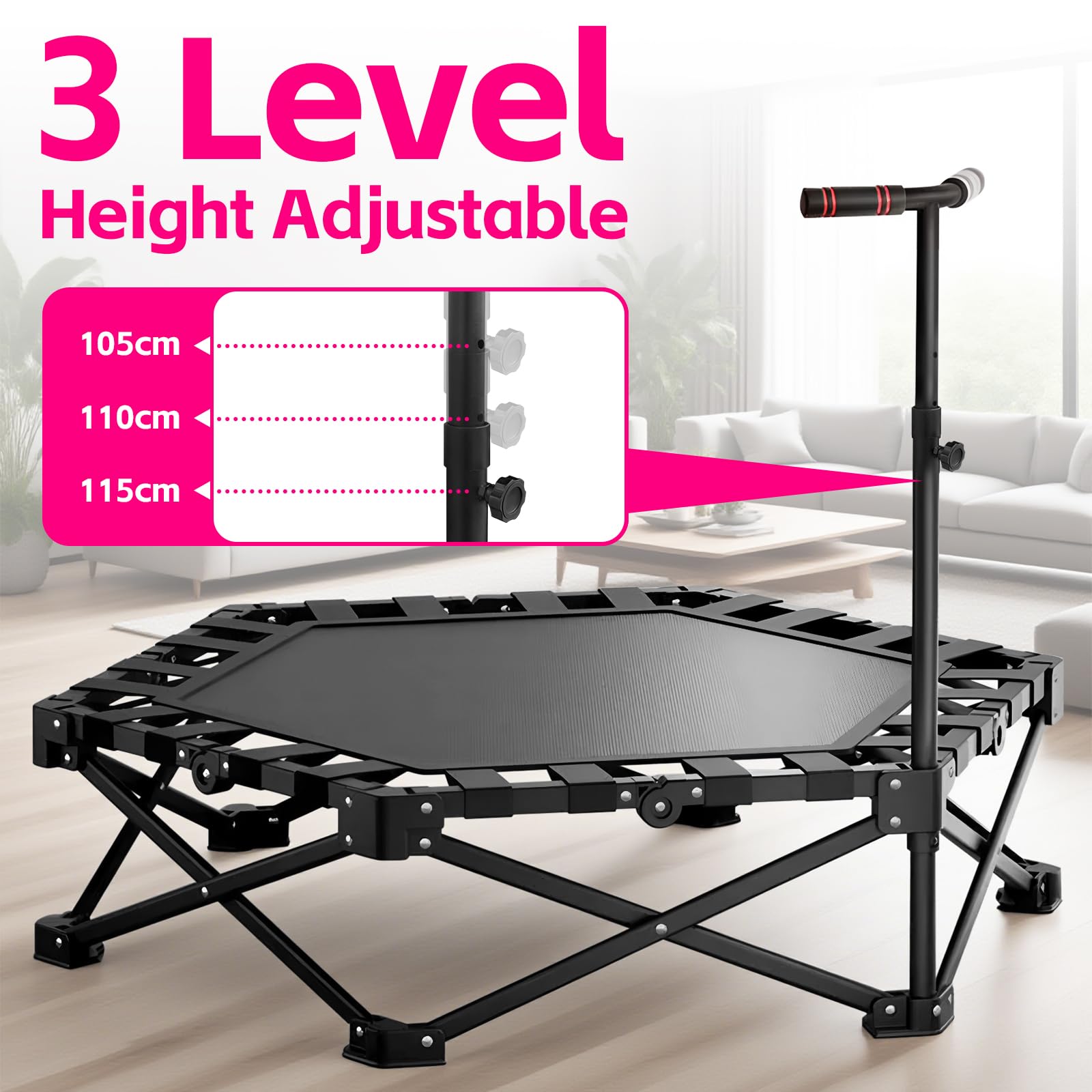 Fitness trampolines Fitness Trampoline met verstelbare