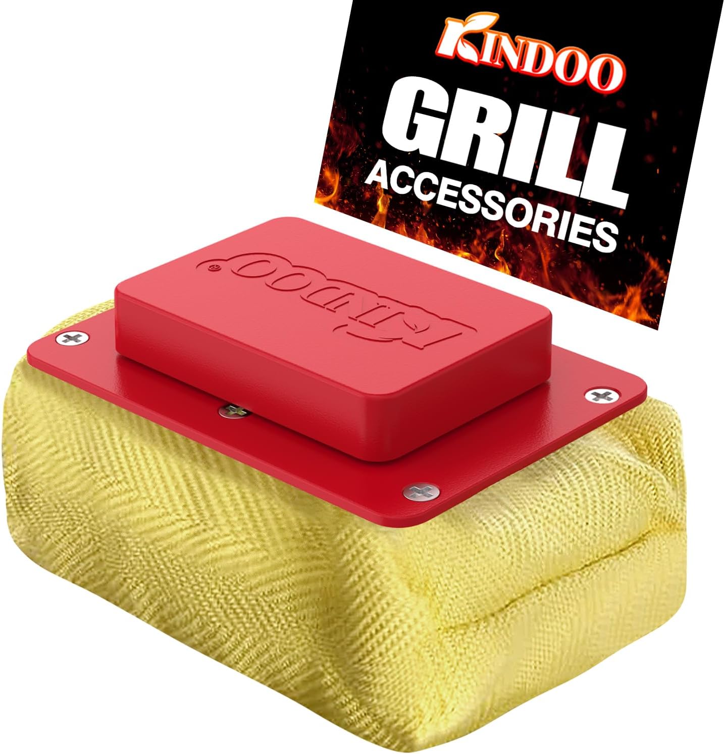 グリルブラシブラシ、毛なし、交換可能な屋外バーベキュークリーニングヘッド(ハンドルなし)、鋳鉄/ステンレススチール格子用の安全な交換